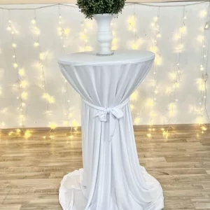 Nappe housse mange-debout avec flot